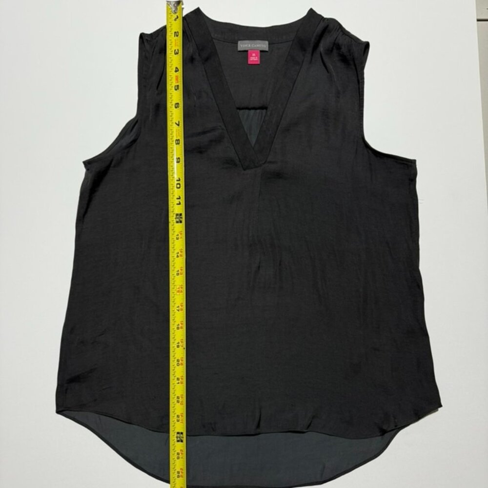 Vince Camuto Sheer Black Lightweight Sleeveless Blouse Size XS